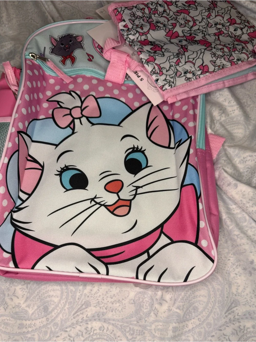 The Aristocats Marie, Berlioz & Toulouse 5 Piece Backpack Set